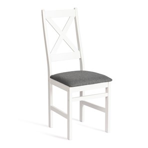Обеденный стул CROSSMAN / white, ткань тёмно-серая (150) разобранный id 20024 в Красноярске